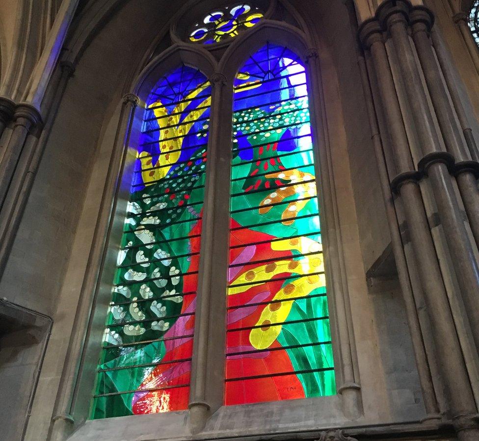 The Queen's Window in Westminster Abbey