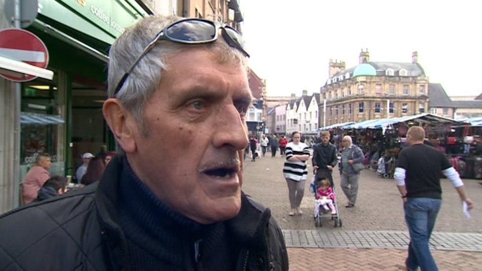 Man talking politics in Mansfield