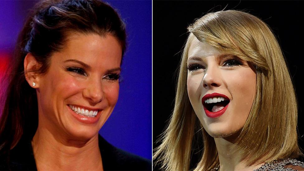 Sandra Bullock and Taylor Swift