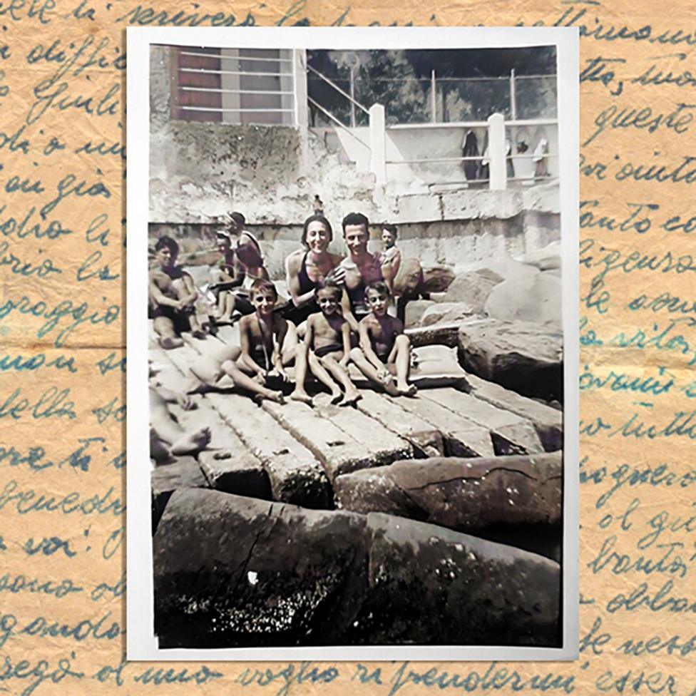 The family at the seaside, with a nephew