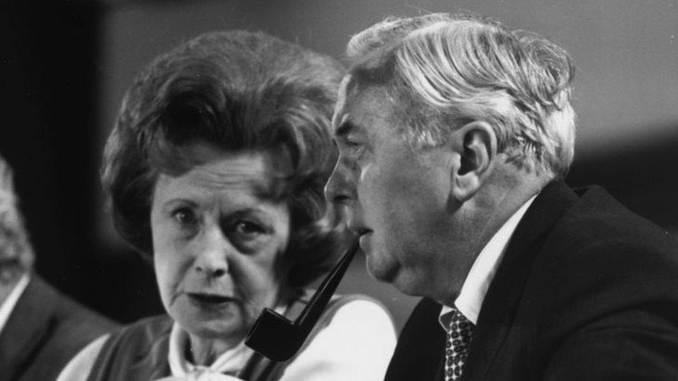 Barbara Castle and Harold Wilson