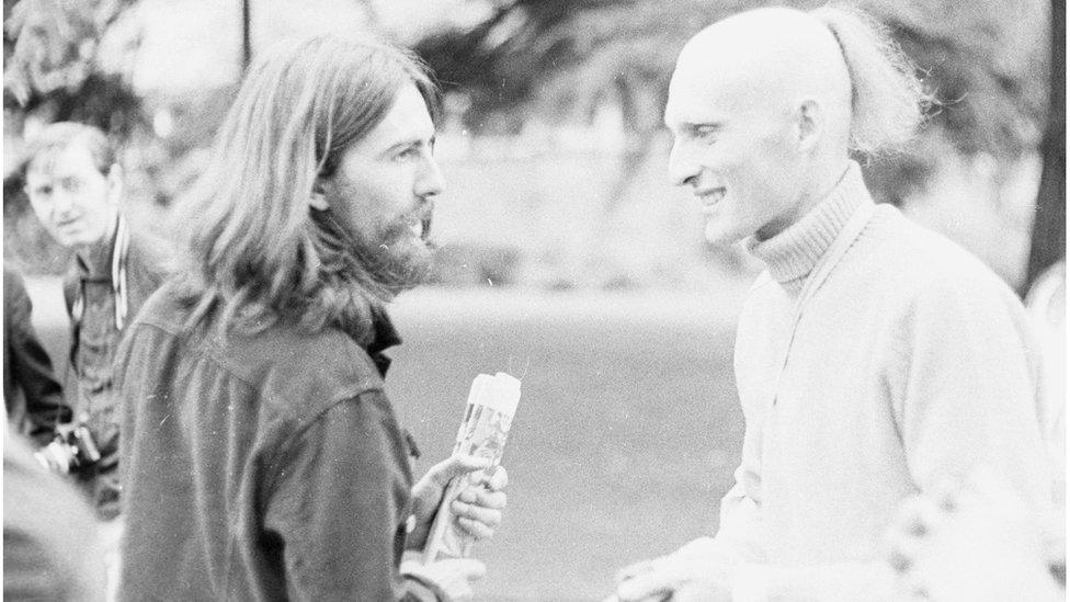 George Harrison at Bhaktivedanta Manor, Hertfordshire