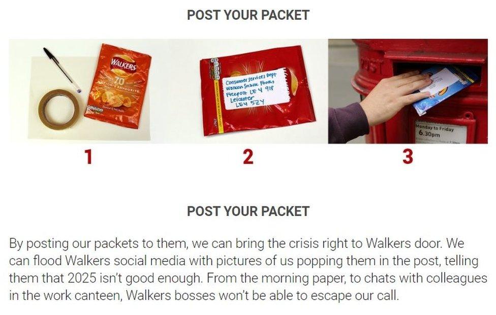 Post your packet instructions on the 38 Degrees website