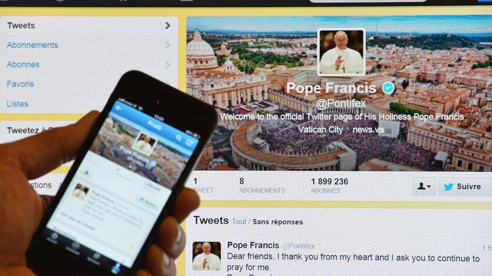 Pope Francis Twitter account