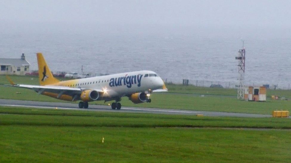 Aurigny plane at Ronaldsway Airport