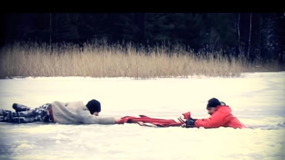 Estonian video for life-saving on ice, 2019