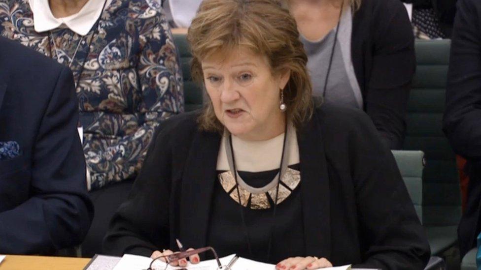 Alexis Jay chair of the Independent Inquiry into Child Sexual Abuse gives evidence to the Commons Home Affairs Committee on 18 October 2016