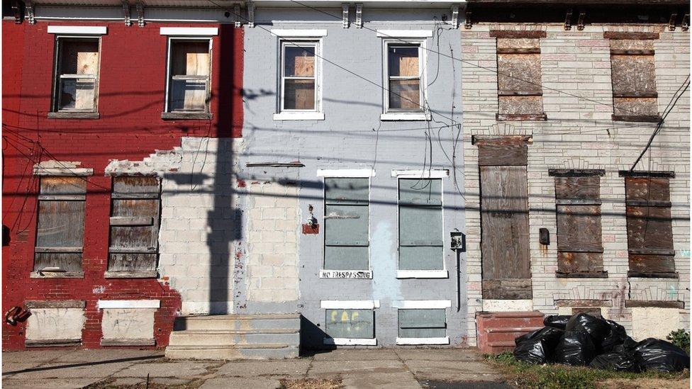 empty terraced houses