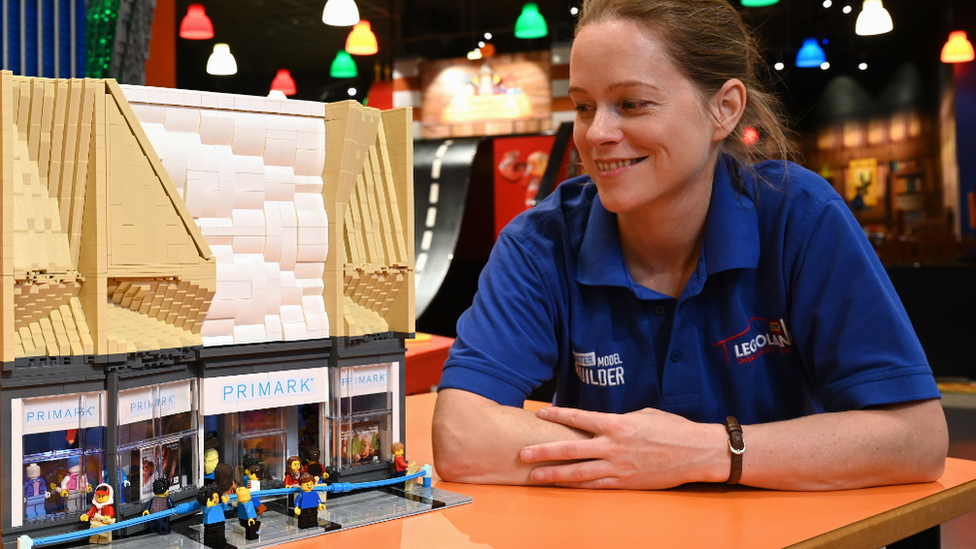 The model with Legoland's master builder