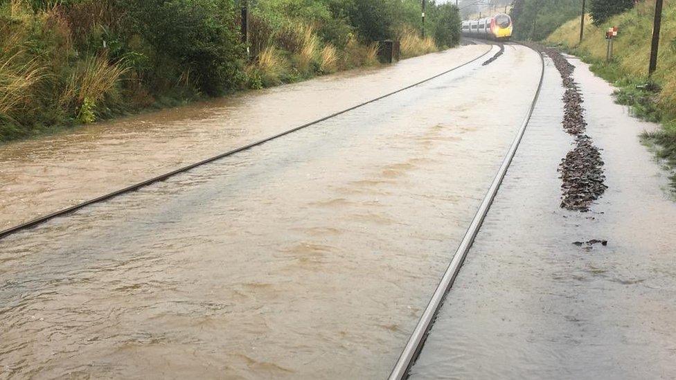 Flooded track