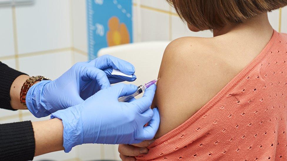 Patient receives vaccination