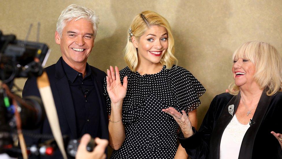 Phillip Schofield, Holly Willoughby and Judy Finnigan