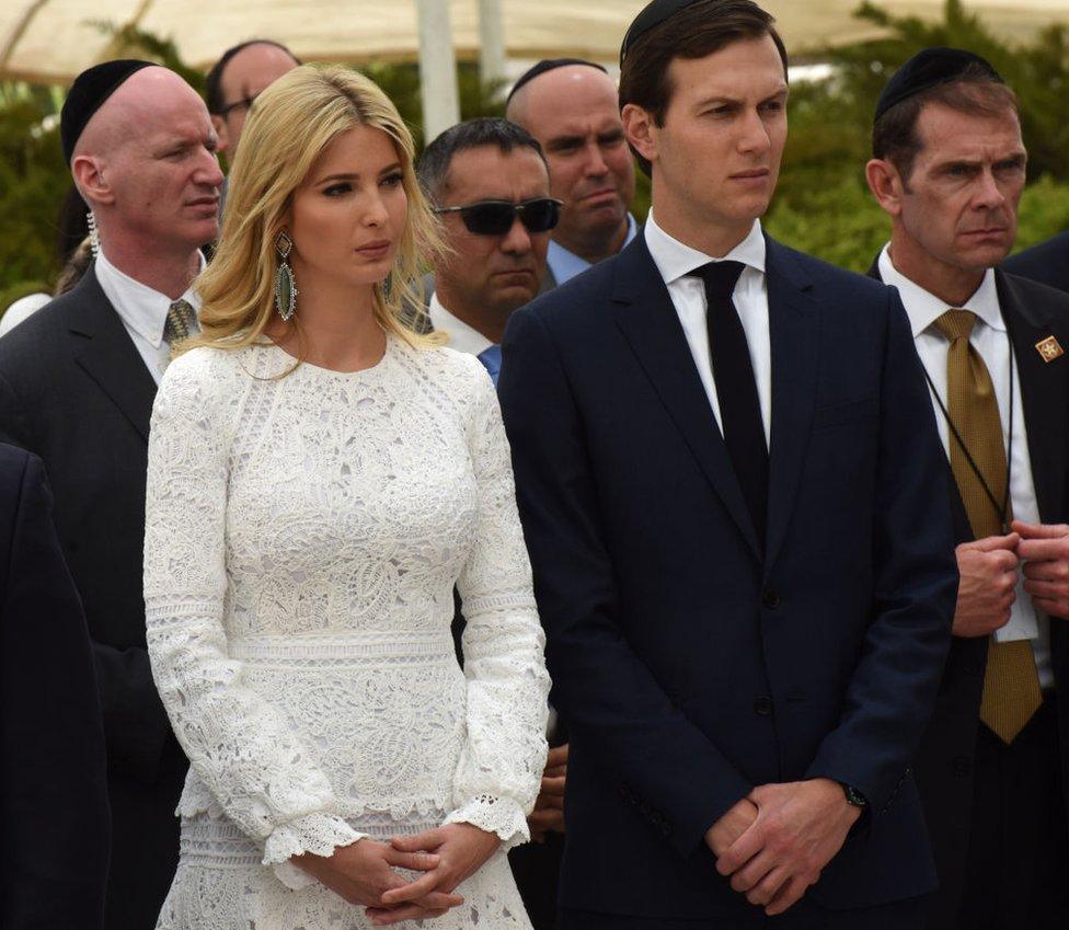 Trump and her husband, Jared Kushner, are traveling with the president