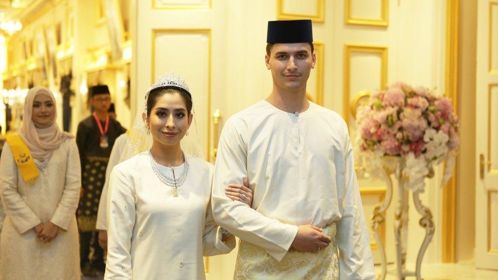 Johor princess Tunku Aminah and Dennis Muhammad Abdullah