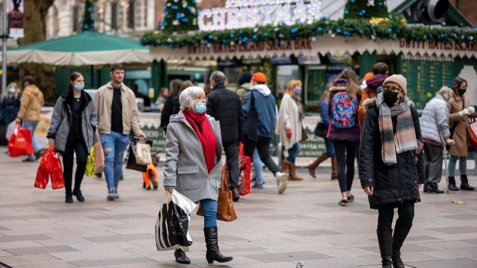 Cardiff shoppers Dec 2020