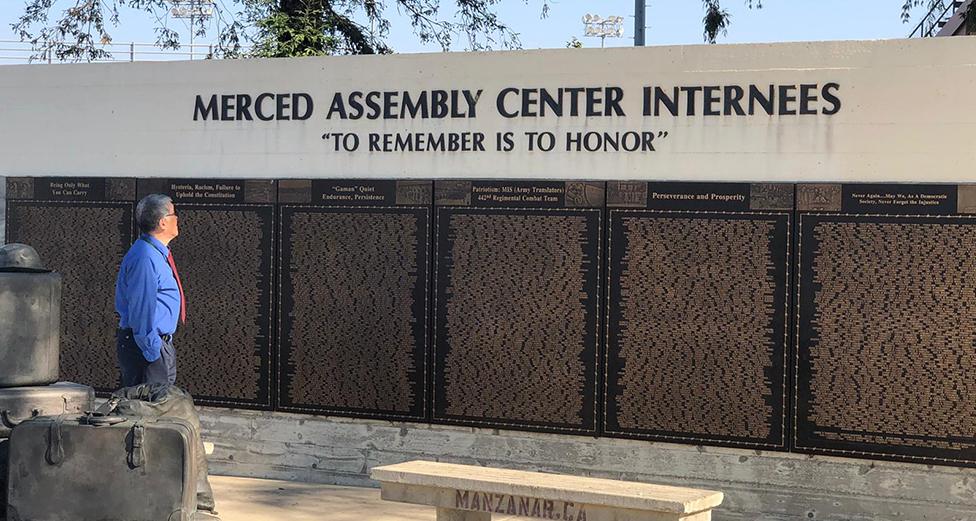 Konno's uncle at Merced Assembly Centre memorial