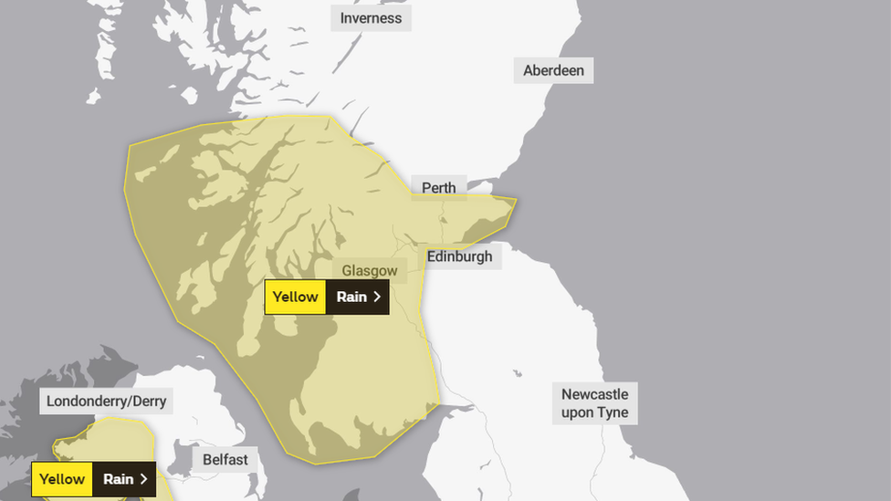 Weather warning map