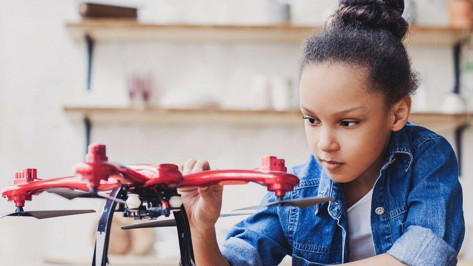 Child with drone