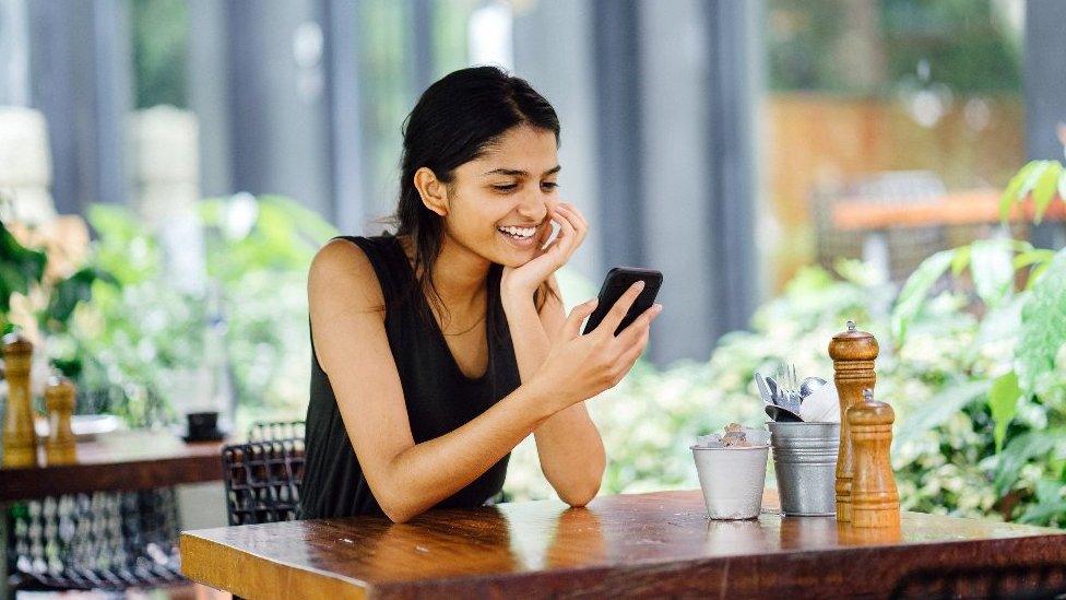 Woman on phone