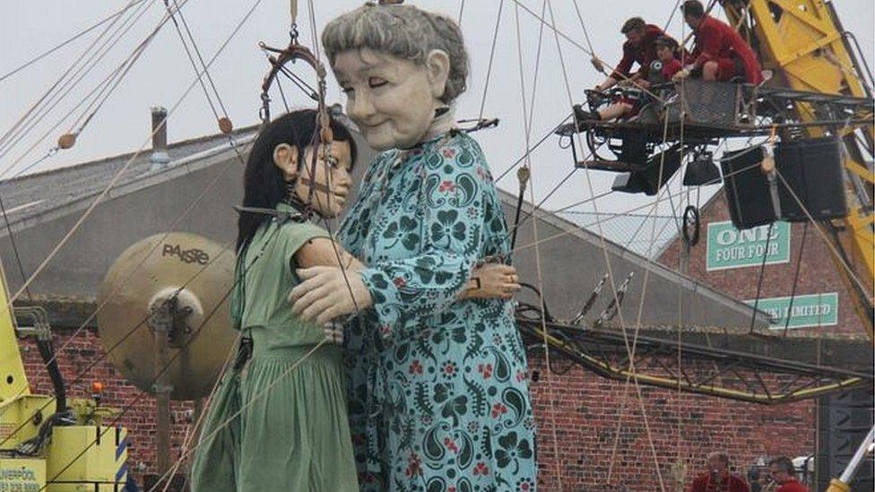 Little Girl Giant and Grandmother Giant