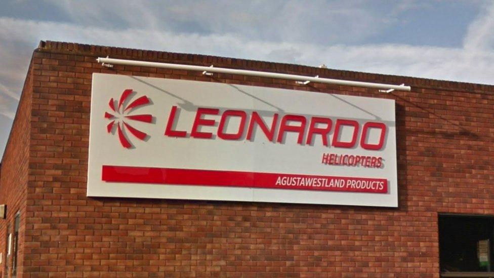 Leonardo Helicopters sign