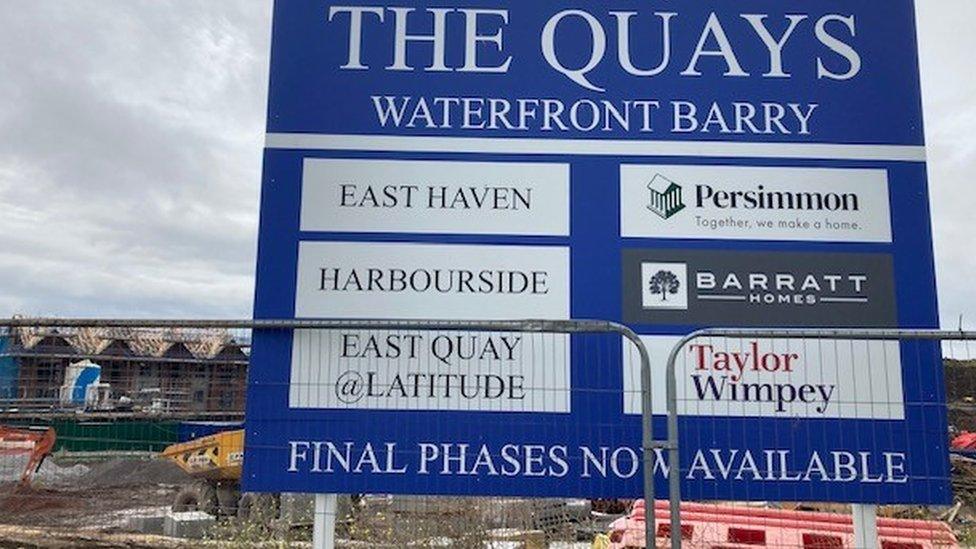 Barry Waterfront development sign