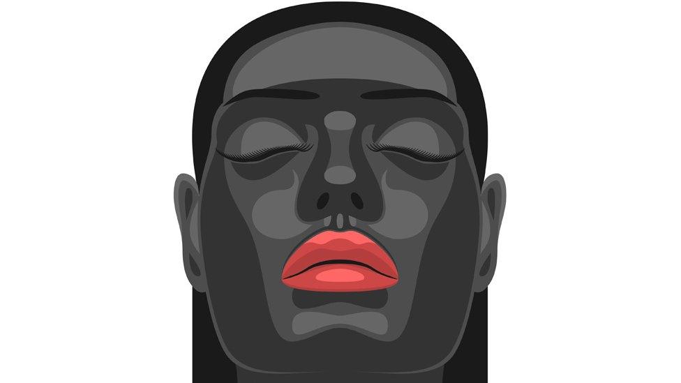 Graphic image of a black woman