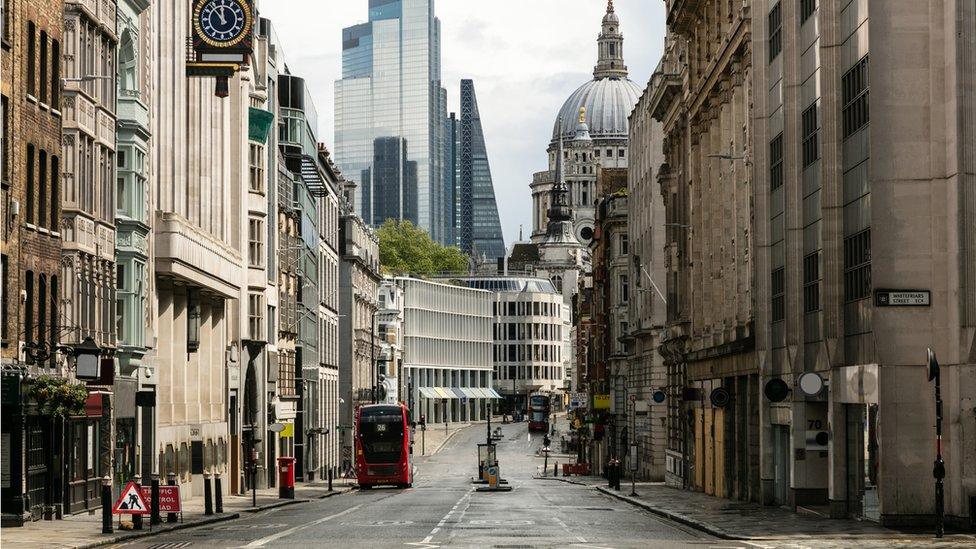 Empty Fleet Street during the pandemic