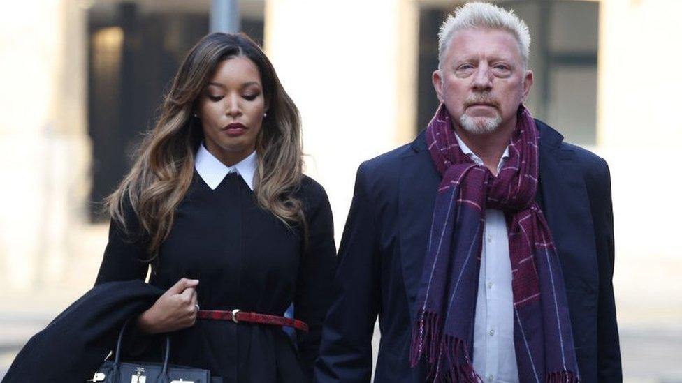 Boris Becker hand in hand with his partner Lilian de Carvalho Monteiro