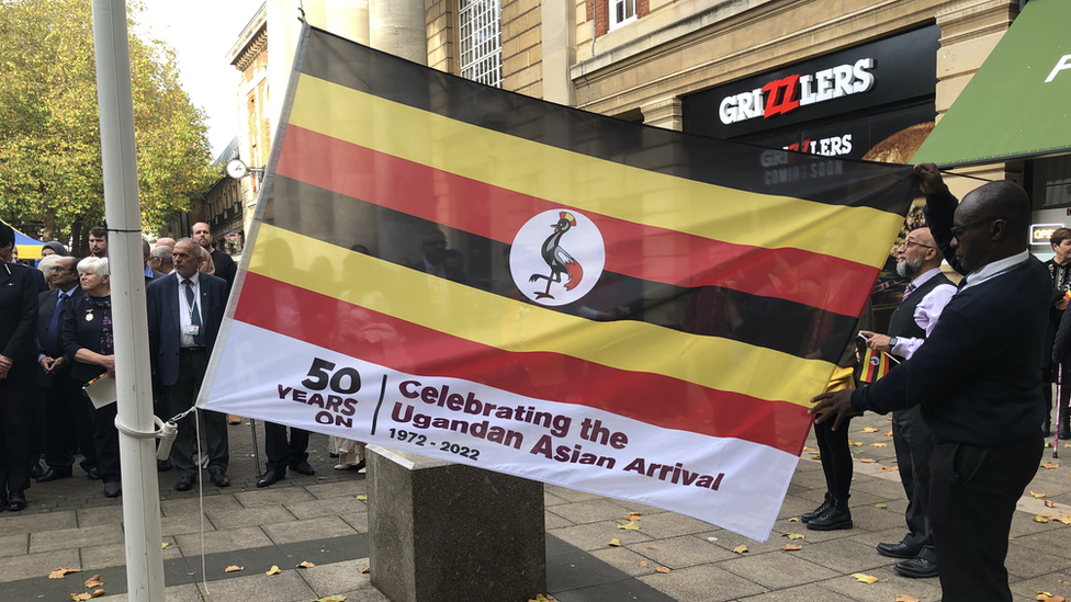 A Ugandan flag in Peterborough