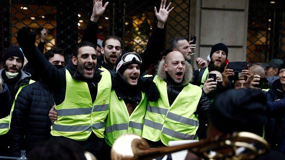 Yellow Vest protesters in Paris