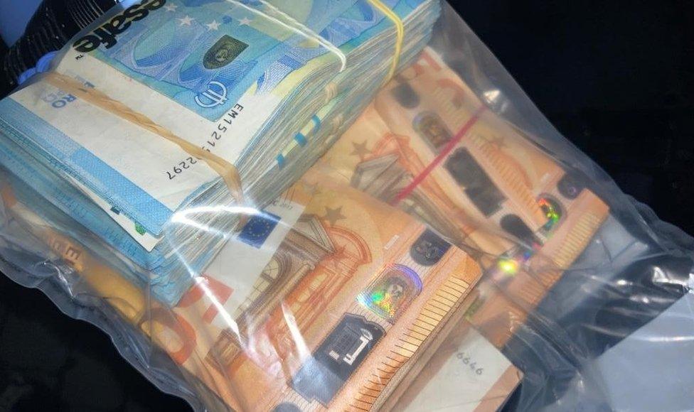 Cash seized by Police