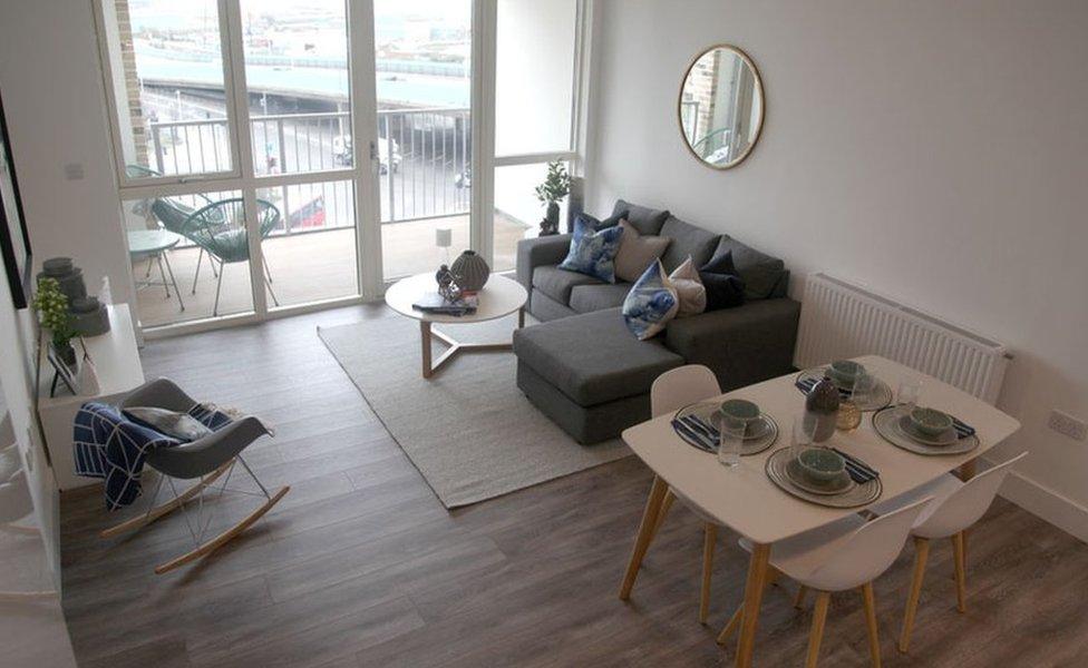 An interior at the show flat of Argo Apartments, Canning Town