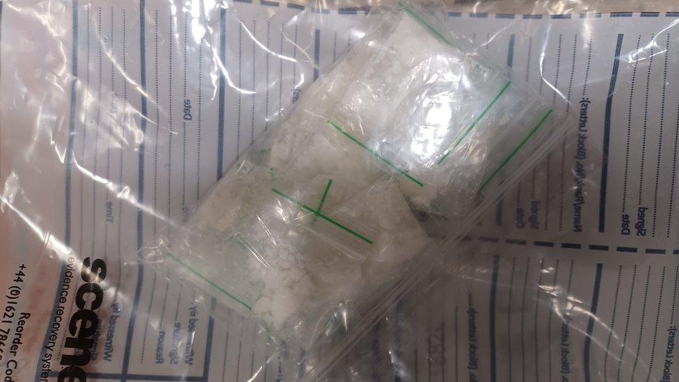 Drugs in an evidence bag