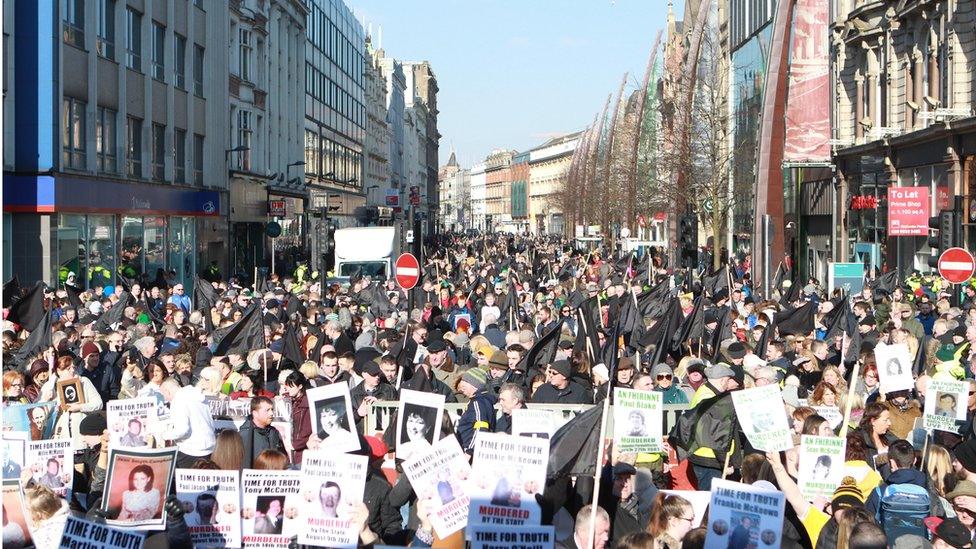 Victims' rally in Belfast on Sunday 25 February 2018