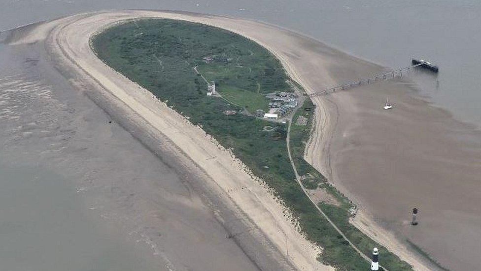 Spurn Point and lighthouse: