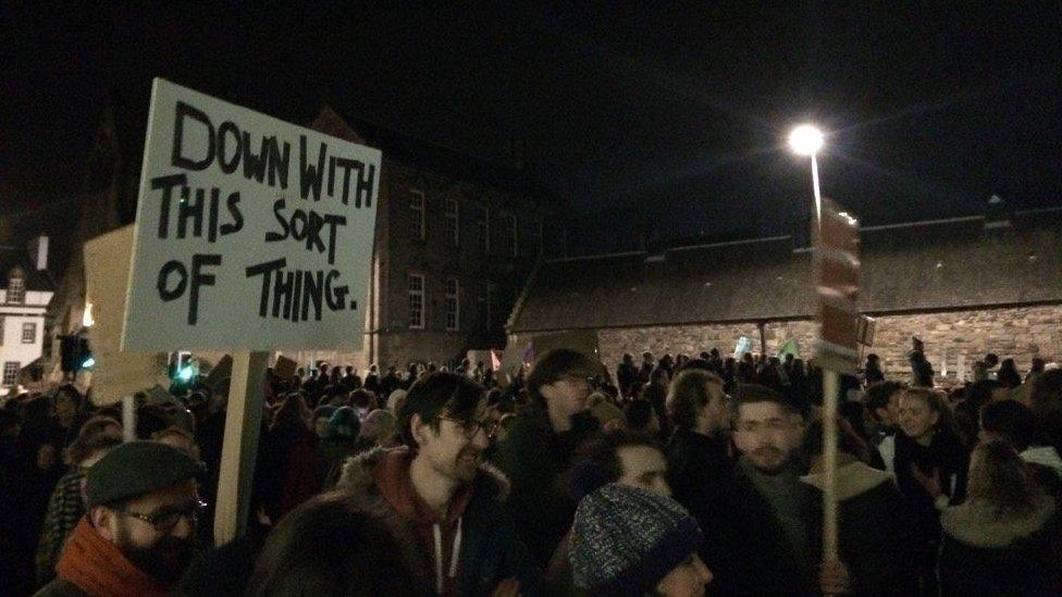 The Father Ted approach to protest. BBC Scotland's Phil Sim says "There is always one."