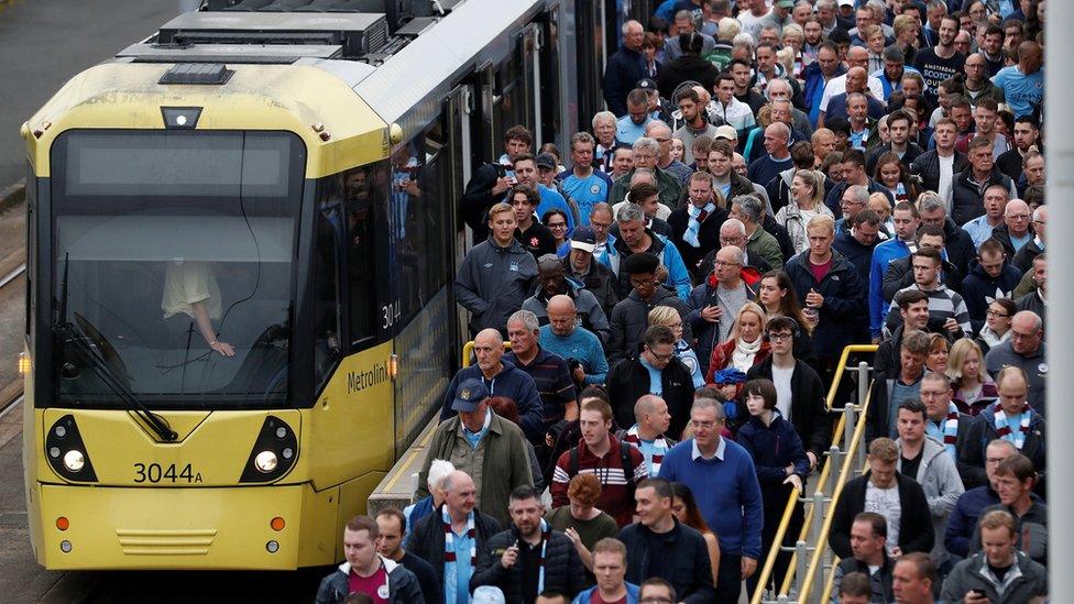 tram passengers