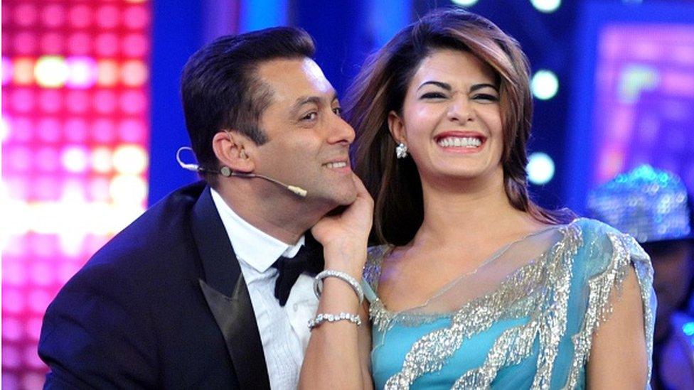 Jacqueline Fernandez with Bollywood superstar Salman Khan