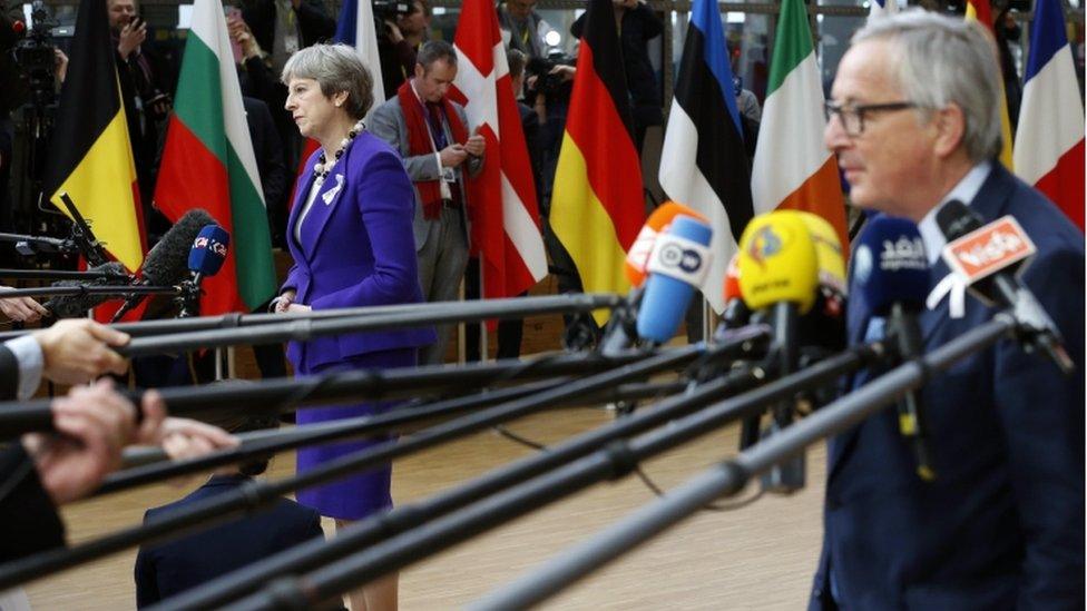 Theresa May and European Commission President Jean-Claude Juncker