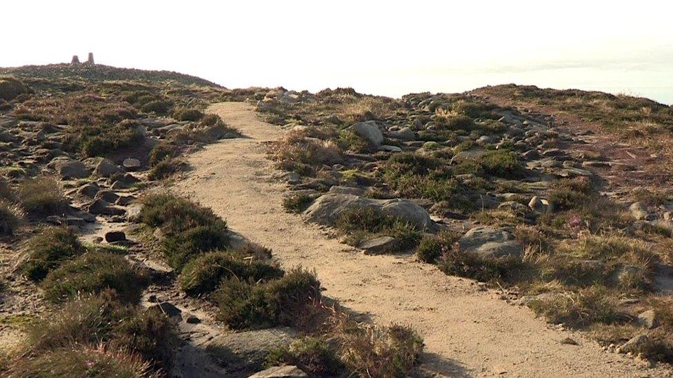 The finished path on Slieve Gullion