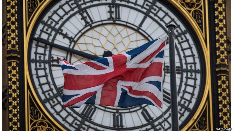 Union Jack in against the backdrop of Big Ben