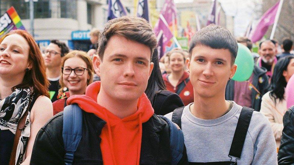 Joshua Badge with his partner Henry Small