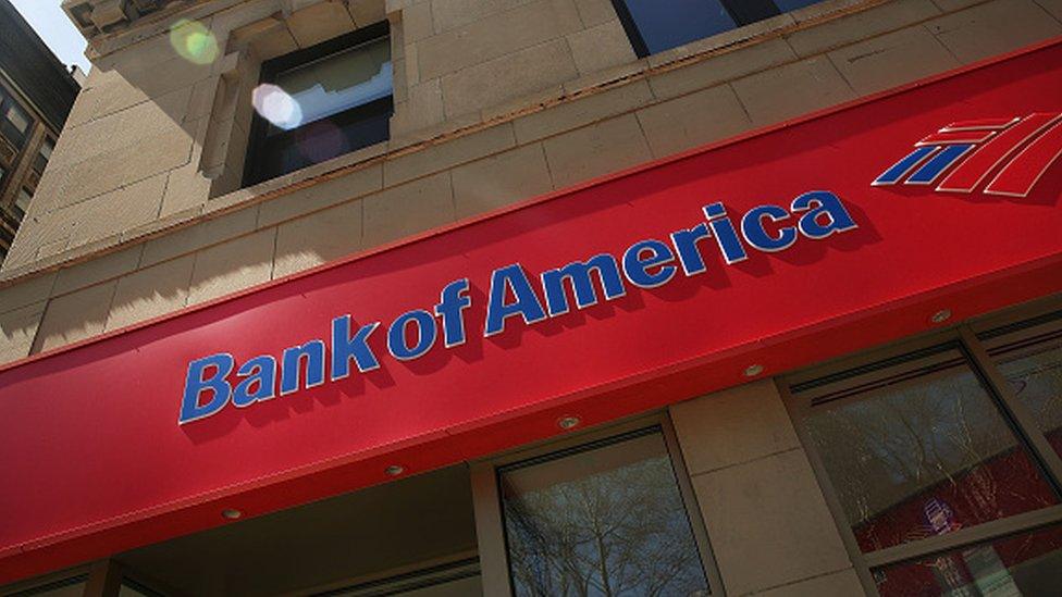 A Bank of America sign in the US (15 April 2016)