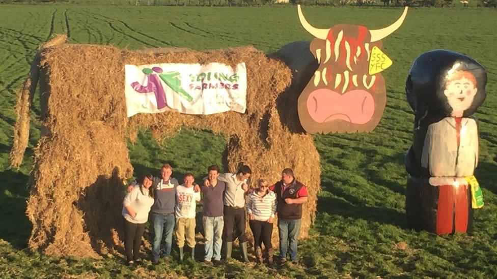 Hay bale art