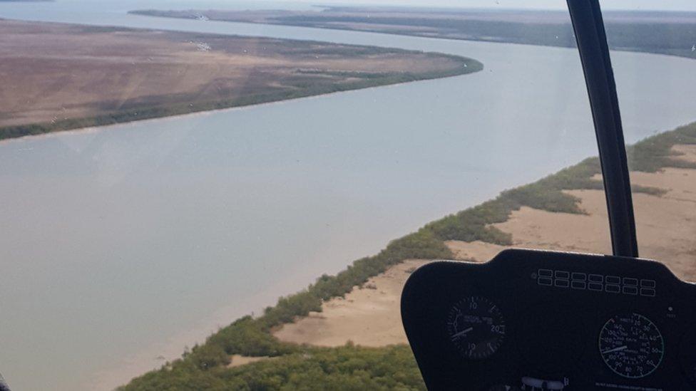 Aerial view of the East Alligator River