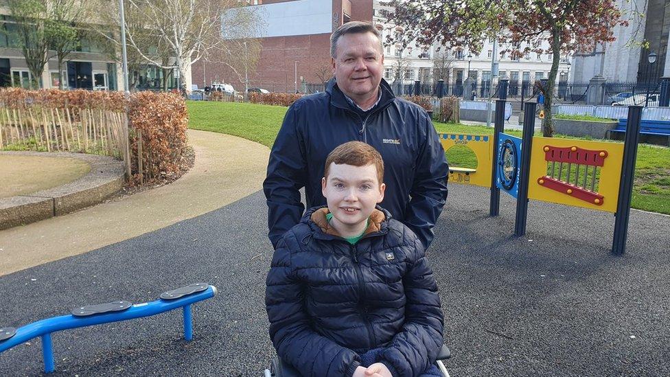 Tiernan Lynch and his dad Michael