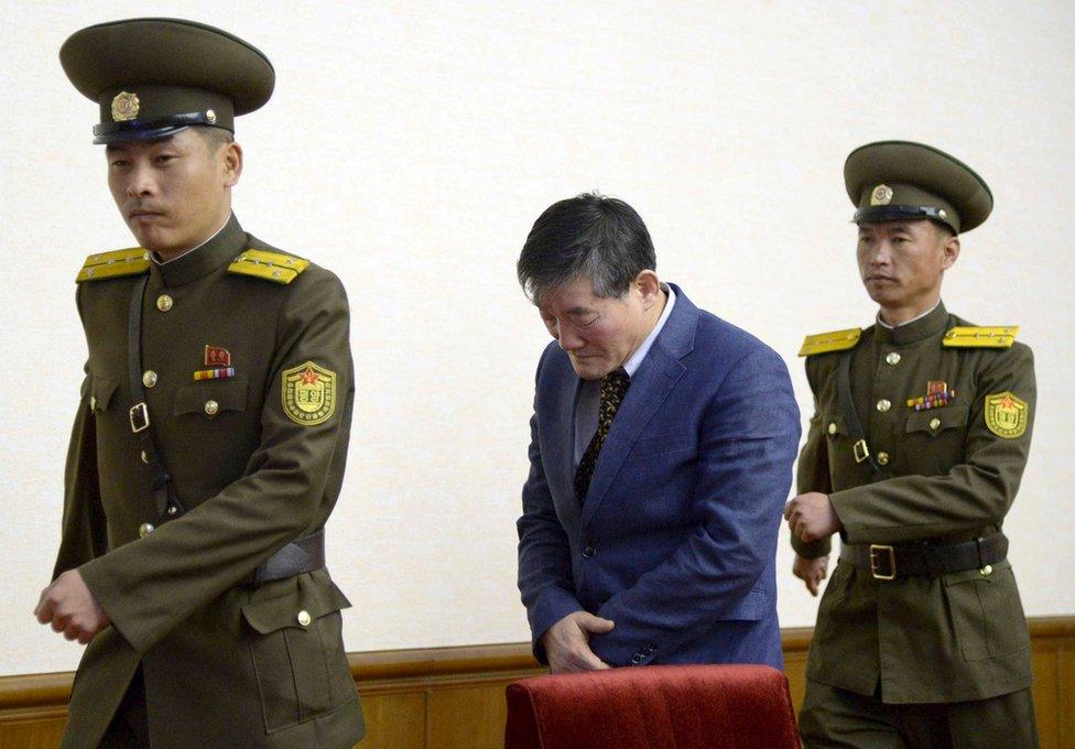 Kim Dong Chul in this photo released by Kyodo 25 March 2016