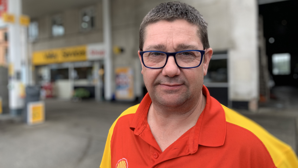 Sion Jones who runs Valley Services fuel station