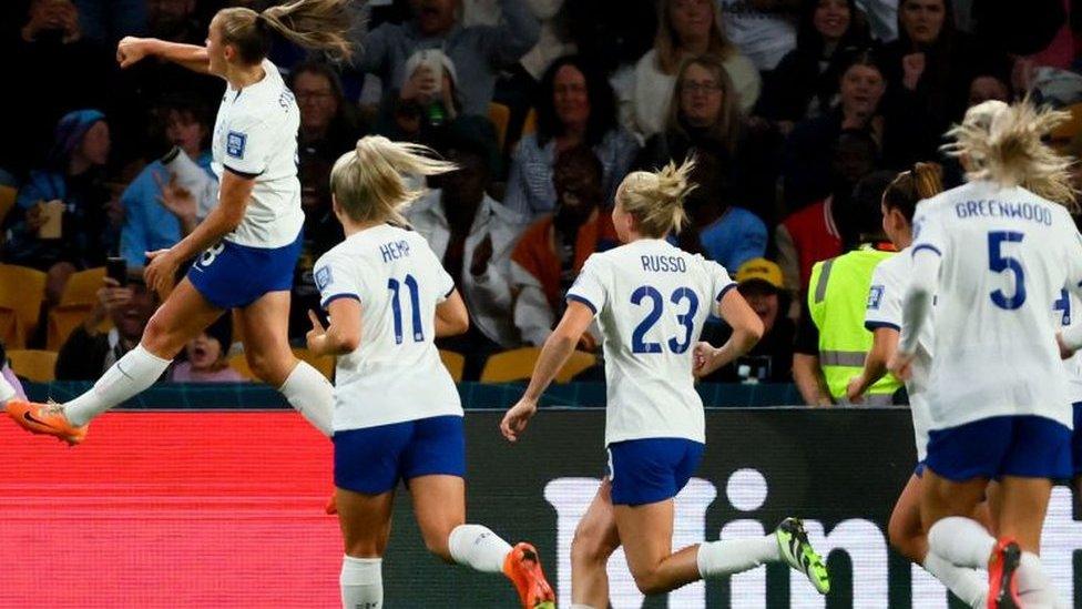 Georgia Stanway celebrates scoring